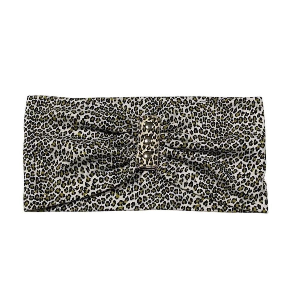 Y2K Black Green White Leopard Print 2000s Waist Belt Animal Print